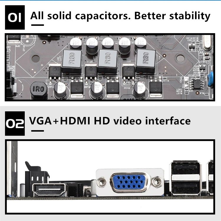 Высокая производительность H55 набор материнских плат LGA 1156 с LGA1156 Intel Core I5 760 2 8 ГГц