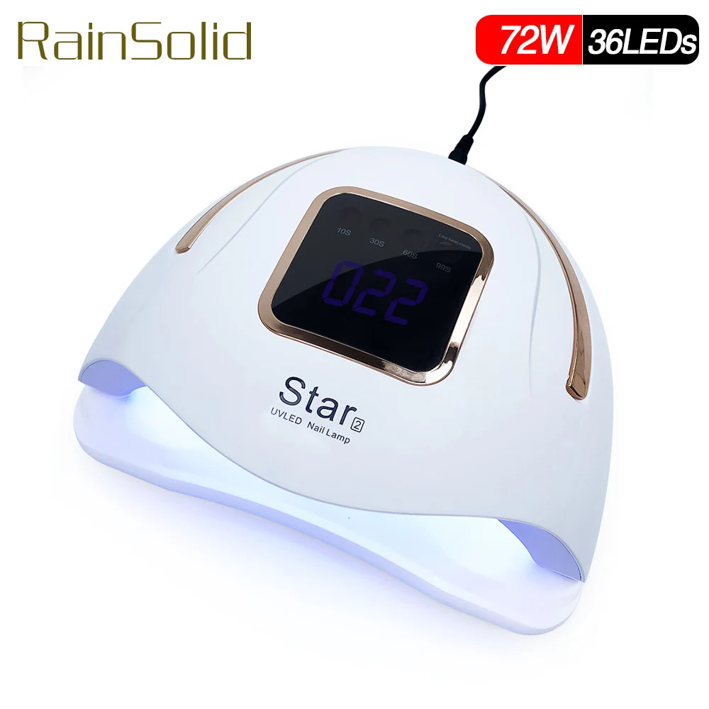 

RainSolid LED UV Lamp LCD Display 36 LEDs Ice Nail Dryer Lamp For manicure Gel Polish Auto Sensor Timer UV Cabin Free Delivery