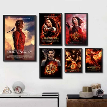

Hunger Games 3 Posters White Coated Paper Prints Wall Stickers Modern Style Home Art Brand