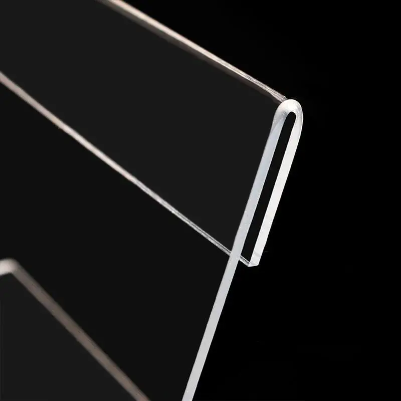 Acrylic Transparent Display Stand Desk Sign Label Frame Price Tag Display Business Card Holders 10pcs desk card holder card display stand acrylic sign holder price display stand