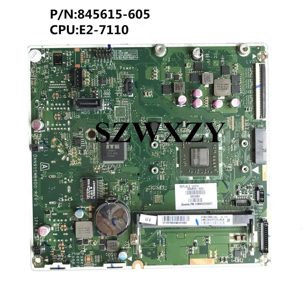 

Excellent For HP 20-C 20-C000NA 20" MT Deskto Motherboard With AMD E2-7110 CPU 845615-001 845615-601 DAN91CMB6D0 100% working