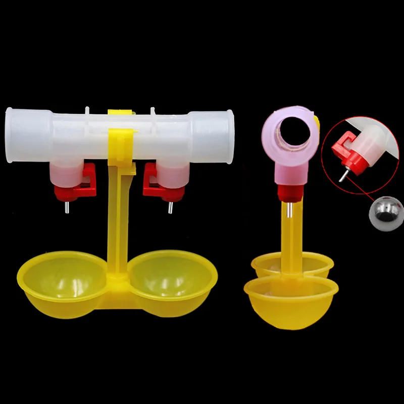 3 uds automática tazas para pollos bebedero de boquilla de agua taza de aves de corral pato bebiendo colgando tazas pollo alimentador de equipos agrícolas