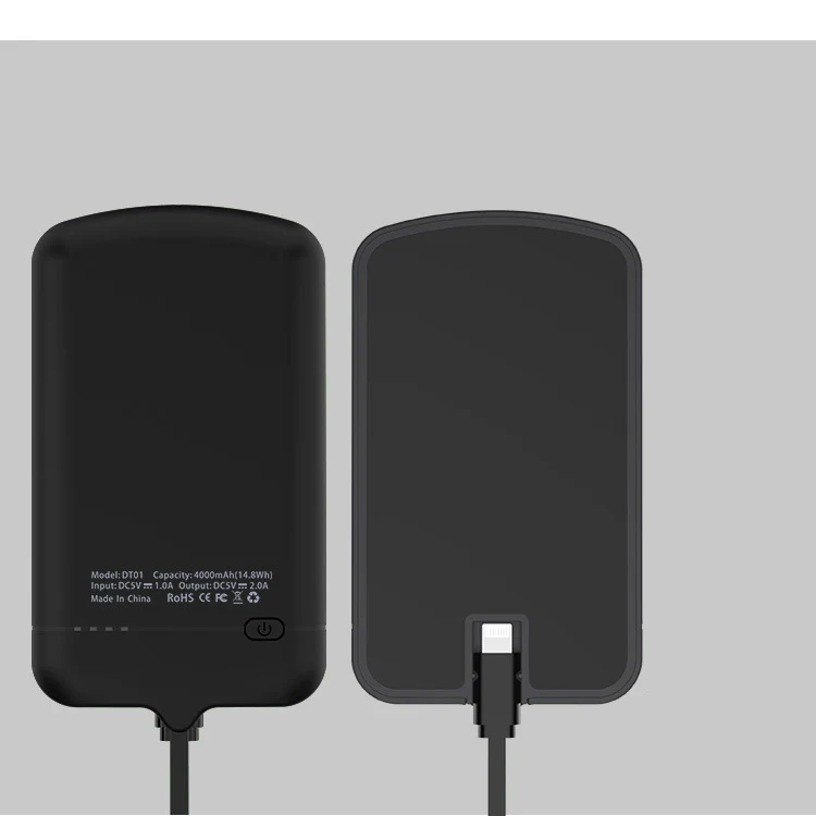 Внешний аккумулятор Nanotechnology 4000mAh Портативная зарядка Powebank 4000mAh внешнее зарядное usb-устройство для аккумулятора для Xiaomi Mi 9 8 iPhone - Цвет: Black-Lightning