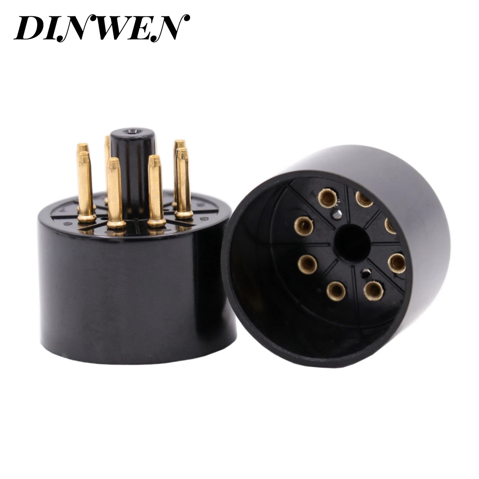 2PCS 8PIN TUBE SOCKET Base Bakelite VALVE BASE for EL34 6V6 5881 KT88 6SN7 6CA7 Vintage Audio Amplifier DIY HiFi Gold Plated | Электроника