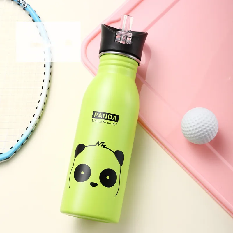 500ml Children Stainless Steel Sports Water Bottles Portable Outdoor Cycling Camping Bicycle Bike Kettle