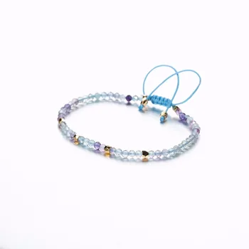 

3 mm Natural Stone Handmade Strand Bracelet Small Onyx Beads Thin Bracelets For Women Reiki Yoga Jewelry DIY Gift