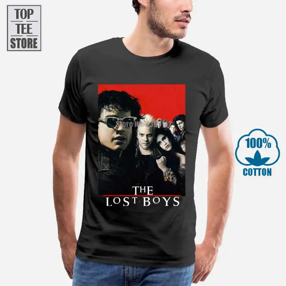 Мужская черная футболка The Lost Boys в стиле винтажного фильма 80 х годов новинка от