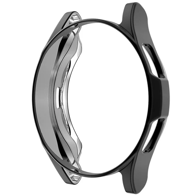 Funda de Tpu para Galaxy Watch 4,46mm 42mm,funda protectora de silicona para Samsung Galaxy Watch 4,Classic, Smart Watch Case black