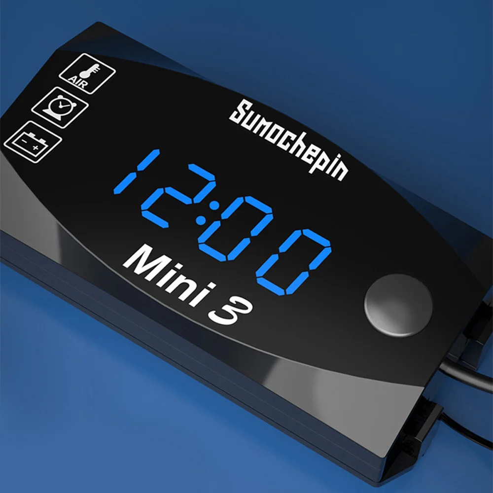 Мотоцикл 12V модификация часы термометр Вольтметр Замена температуры