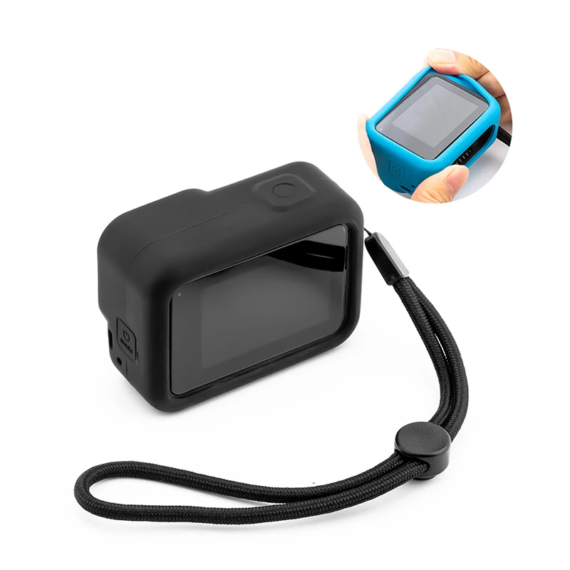 Аксессуары для Go Pro, чехол для экшн-камеры, защитный силиконовый чехол+ крышка объектива для GoPro Hero8, черный цвет