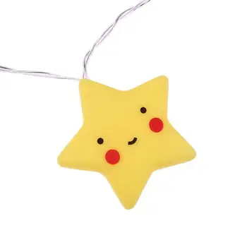 

Creative Pentagram Flower String Light 10 Led Night Light Wedding Party Home Decor Silicone Wedding Room Layout Light String