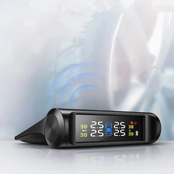 

Smart Car TPMS Tyre Pressure Monitoring System Solar Power Digital Lcd Display Auto Security Alarm Systems Tyre Pressure