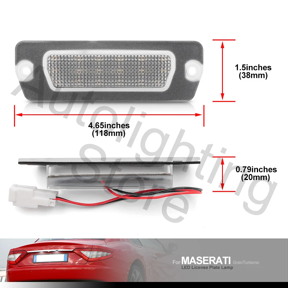 ������Ƽ ���� �� 2Pcs 4200 4200 GT 01-07 GranTurismo GranCabrio LED ���̼��� ��ȣ �÷���Ʈ ����Ʈ ���� �÷���Ʈ ���� Canbus No Error