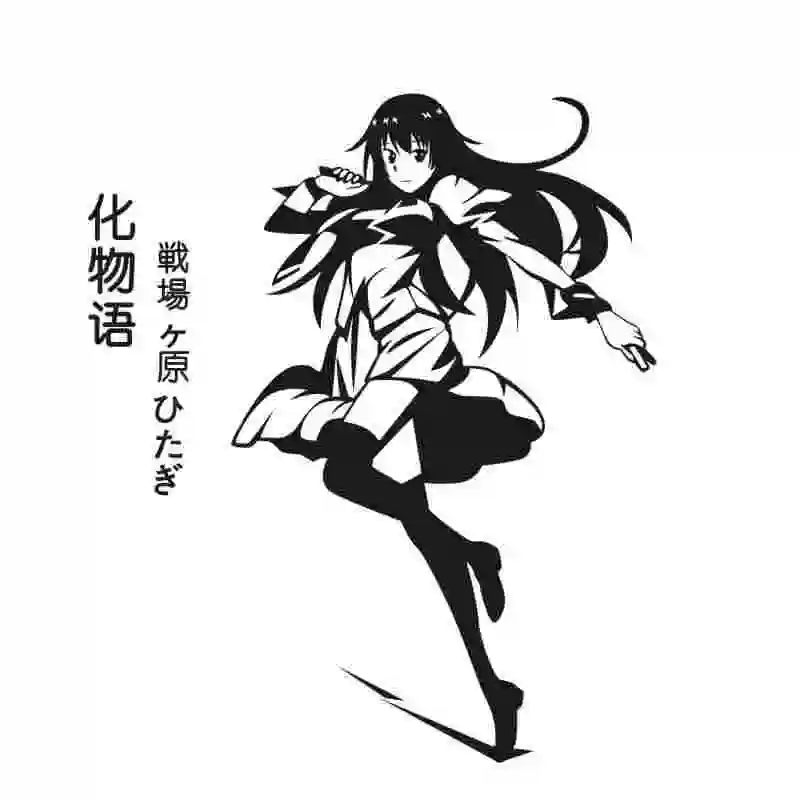 Pegatina Monogatari Series Sticker Anime Cartoon Car Decal Sticker Vinyl Wall Stickers Decor Home Decoration