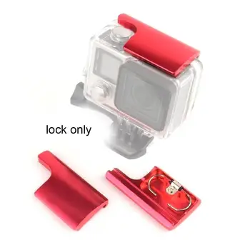 

CNC Aluminium Alloy Top Housing Clip Case Lock Buckle For GoPro Waterproof Camera case top Hero 3 Latch aluminum 4 lock Spo H5A1