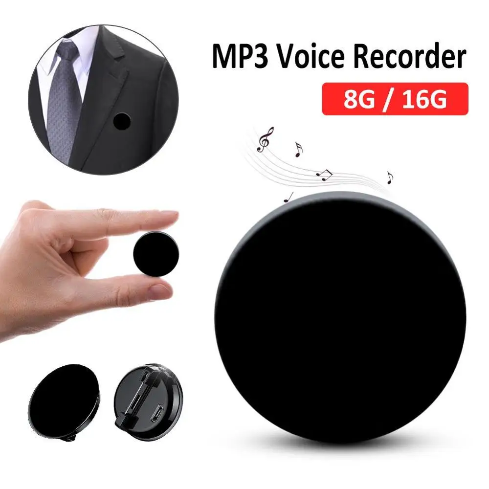 

Portable brooch Voice Recorder Mini Hidden Voice Recorder Long Range Digital Audio Voice Recorder Spy Voice Recorder