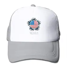MAGA американский флаг унисекс Регулируемый Snapback ремень Дальнобойщик Шляпа сетка шляпа Защита от солнца сетки бейсбол CapBlack
