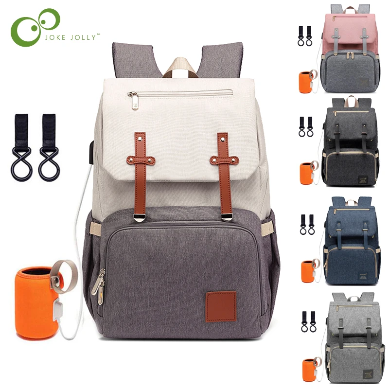Diaper Bag for Mom Fashion Maternity Nappy Baby Care Bags With USB Mummy Multifunction