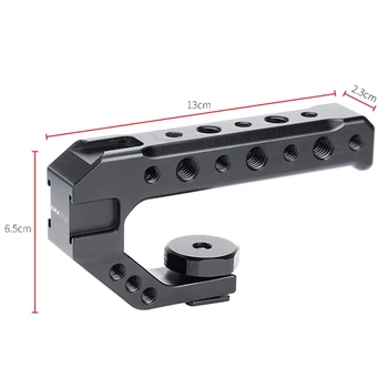 

R005 Dslr Camera Top Handle Grip Metal Cold Shoe Adapter Mount Universal Hand Grip For Sony Nikon Canon With 1/4 3/8 Screw