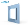 Livolo – panneau en verre cristal simple, 80x80mm, blanc, perle de luxe, prise d'interrupteur mural, standard ue, VL-C7-SR-11 ► Photo 3/4