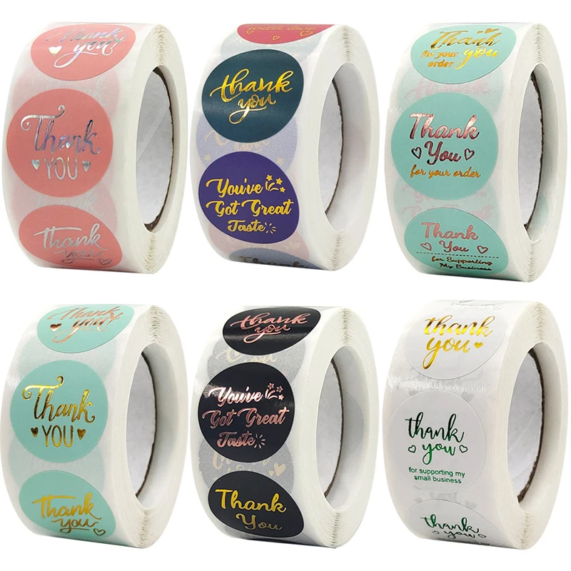 500pcs Gift Sealing Stickers 25mm Adhesive Labels Baking wedding Decoration Party Handmade Sticker Circle | Дом и сад