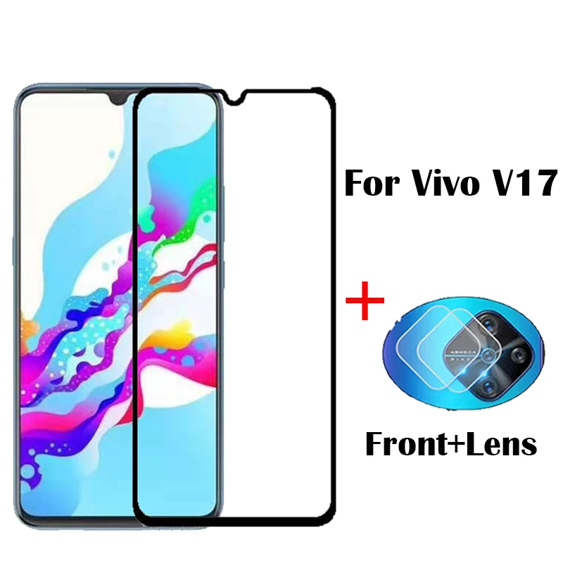 4в1 камера + экран закаленное стекло для Vivo v17 Защитное экрана на защитное