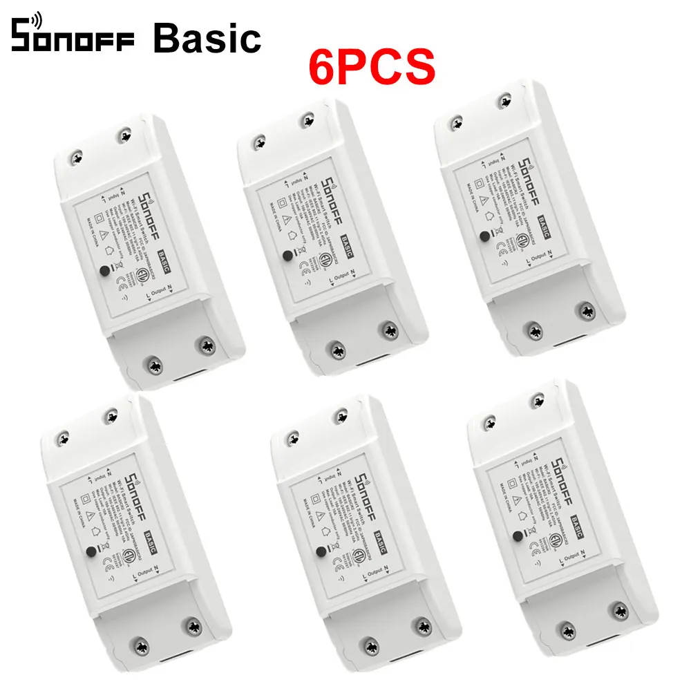 Itead SONOFF Basic R2 Wifi Switch Module Smart Home Timer Light Switch Universal DIY Switch Works With Alexa Google Home 