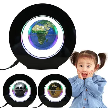 

2W DC12V Magnetic Levitation Floating Globe Map w/LED Light Home Decor EU Plug