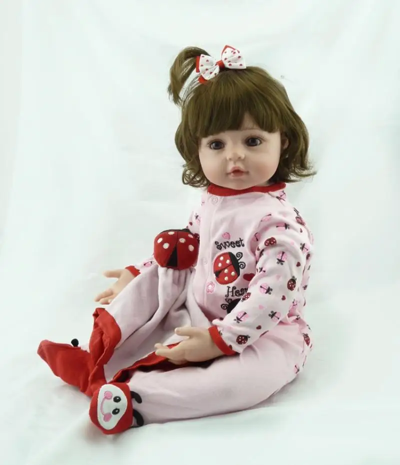 48/60cm bebes reborn doll Baby girl Dolls soft Silicone Boneca Reborn Brinquedos Bonecas kid's gifts toys bed time plamates