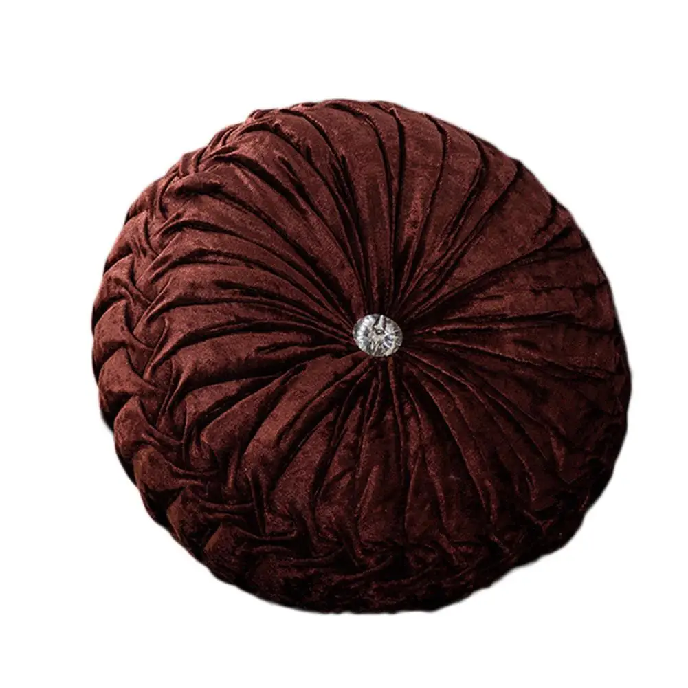 Ronde Vorm Sierkussen Kussen Seat Slaapbank Pad Kern Fluwelen Stof Auto Rugkussen Thuis Slaapkamer Decoratie 4 Kleuren