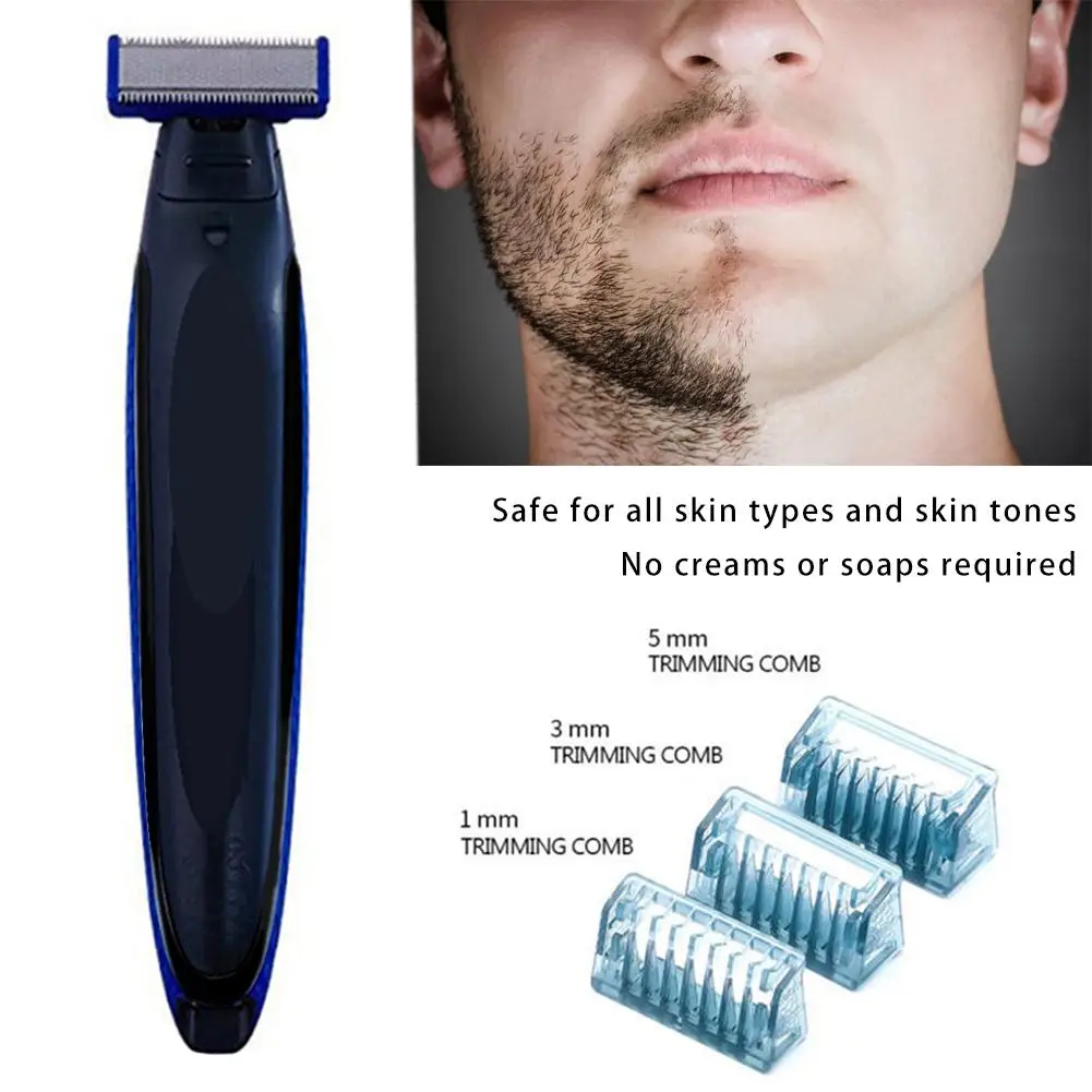 Cordless Razor Multi-function Electric Male Razor with Three-knife Men Washable Rechargeable Shaver Electric Shaving