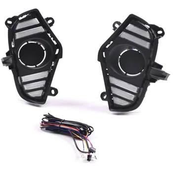 

LED Daytime Running Light Waterproof with Flow Yellow Turn Signal Bumper DRL For Toyota RAV4 2019 2020