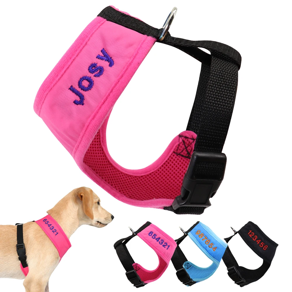 Nylon Personalized Dog Harness Custom Mesh Dogs Pet Harness Vest