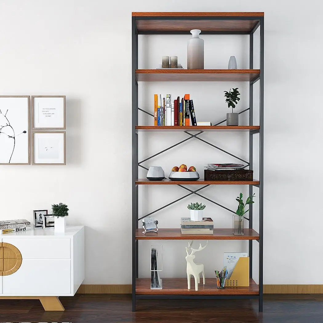 

5-tier Wooden Bookcase Bookshelf Storage Organizer Display Home Decor Rack Furniture Boekenkast