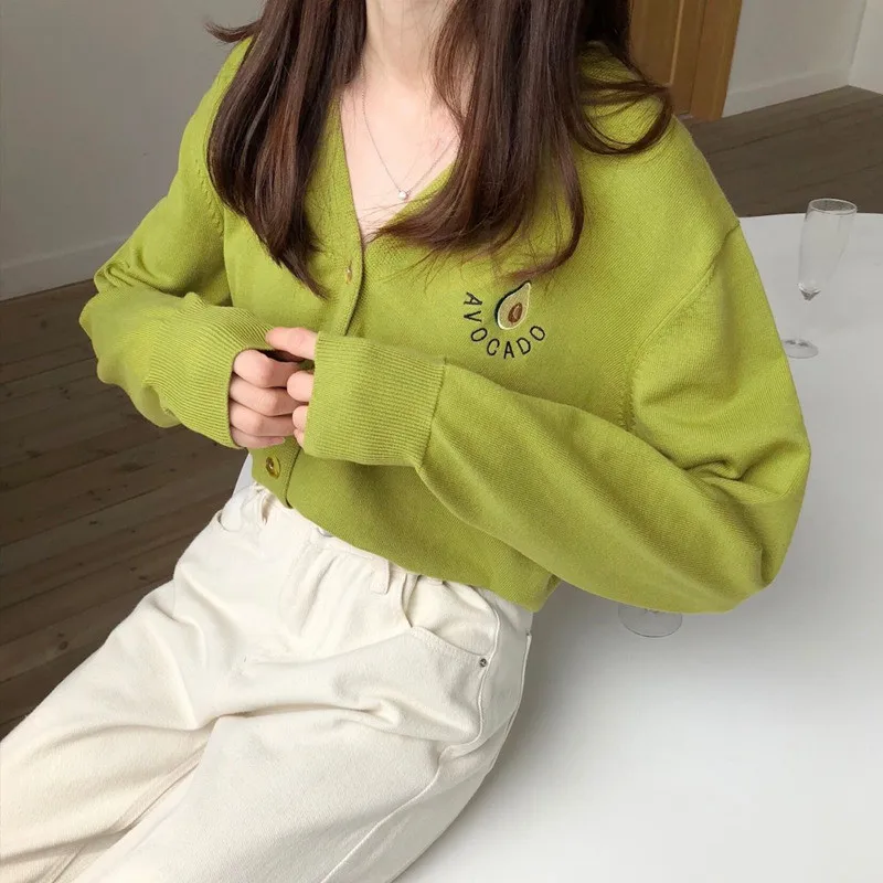 Knitted Cardigan Sweater Women 2019 Spring Autumn Simple Solid Straight Bottom Clothing Fashion for Female |