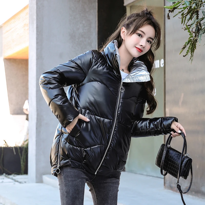 abrigo brillante mujer