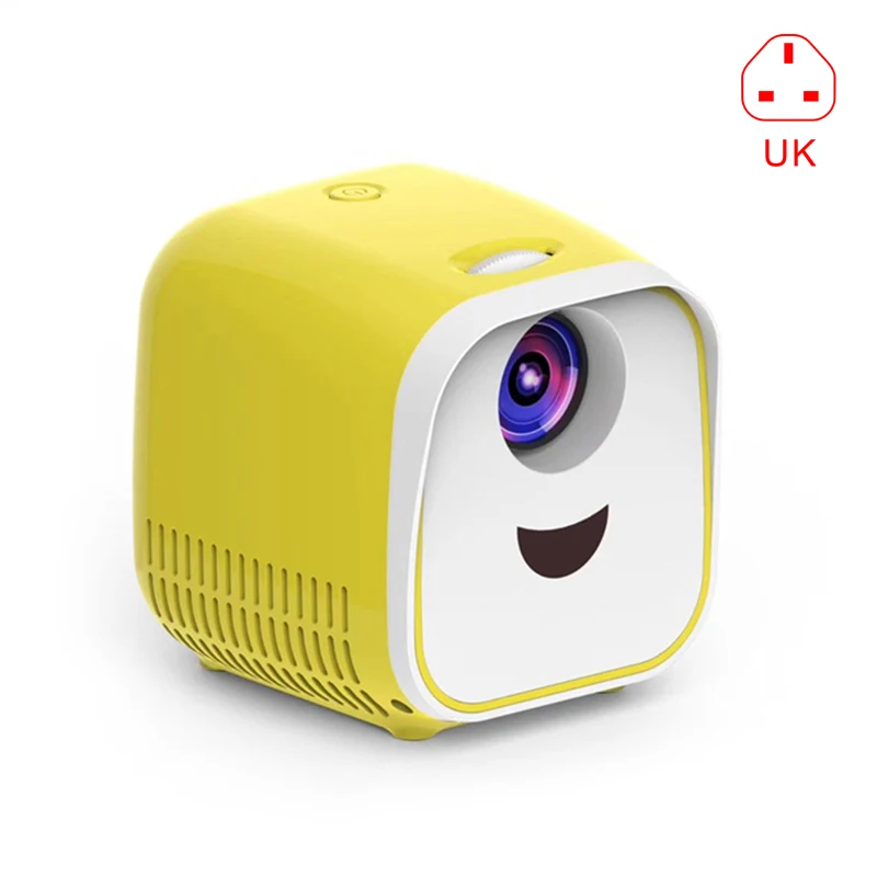 UK yellow Горячий мини портативный проектор светодиодный домашний кинотеатр HD 1080P дисплей USB/HDMI/TF карта интерфейс для DOY - Цвет: UK yellow