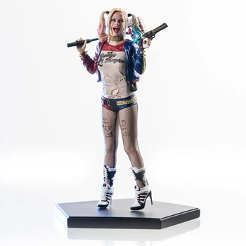 

19 cm Suicide Squad PVC Action Figure Harley Quinn Joker Model Funny Clown Harley Quinn Figure Toys Doll For Children