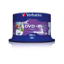 Verbatim DVD + R 4,7 GB 16X 50PK шпиндель белый струйный для печати записываемый диск Пустой компактный Запись DVD 43512 Verbatim DVD + R 4,7 GB 16X 50PK шпиндель белый струйный для печати записываемый диск Пустой компактный Запись DVD 43512