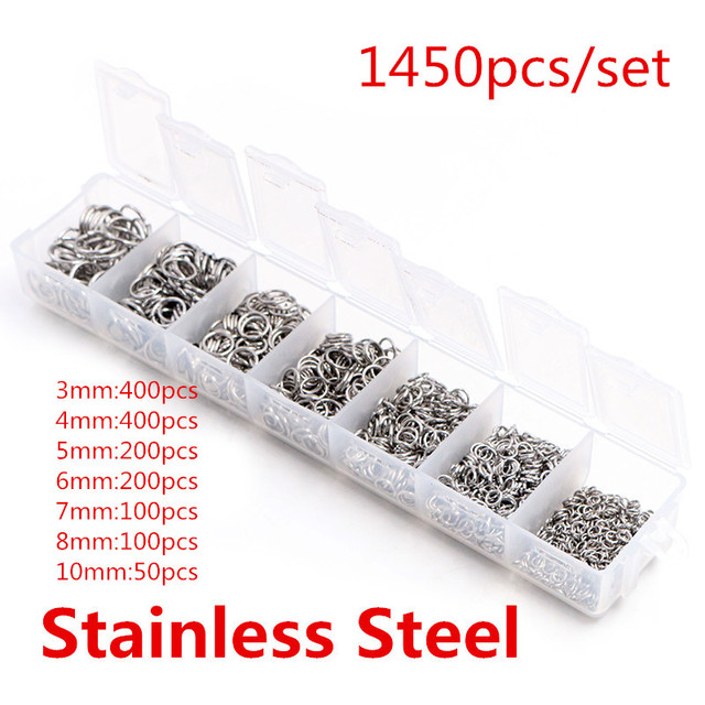 Set Box 3 4 5 6 7 8 10mm 8 Colors Open Jump Rings Split Rings Link Loop For DIY Jewelry Making Findings Connector