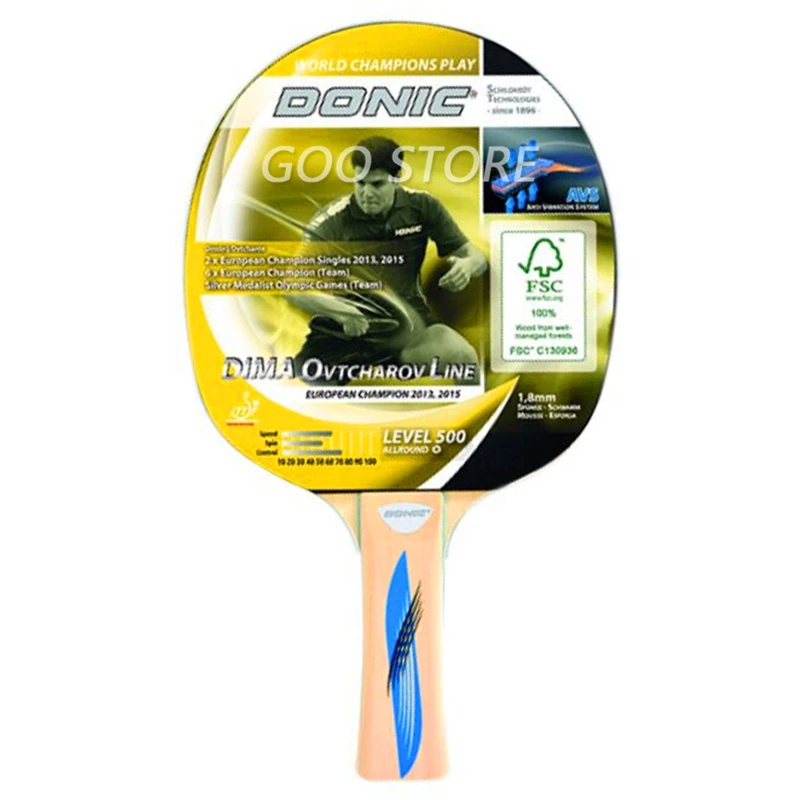 DONIC DIMA OVTCHAROV Line500 WORLD CHAMPIONS PLAY Table Tennis Racket