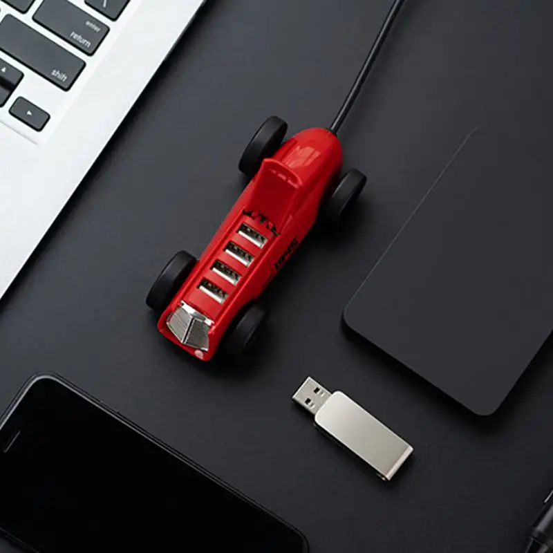 Ретро Винтаж Автомобильный Разветвитель домашний USB 2,0 концентратор 4 порта док-станция Компьютер сплиттер
