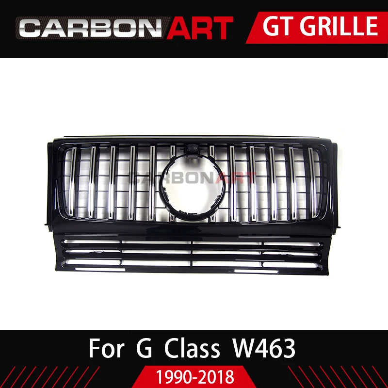 Carbonart W463 GT решетка подходит для mercedes G-class G500 G55 G63 до 1991- года GT стиль решетка W463 аксессуары - Цвет: chrome with cam