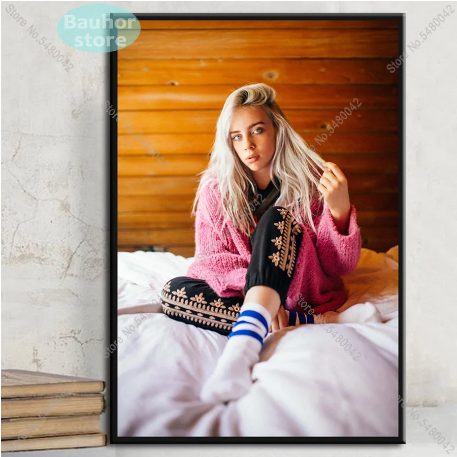 Плакаты и принты Billie Eilish плакат настенный художественный холст картина певица звезда украшение для гостиной Billie Eilish картина - Цвет: 18