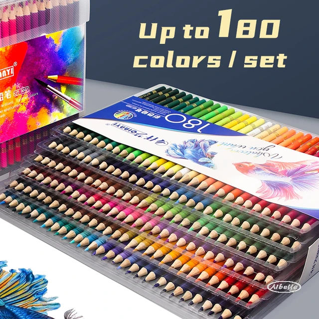 Colored Pencils 200/150/120/72/48 Oil Color pencils Watercolor Pencils  Drawing Pencil Set with Cloth Bag For Art Supplies - AliExpress