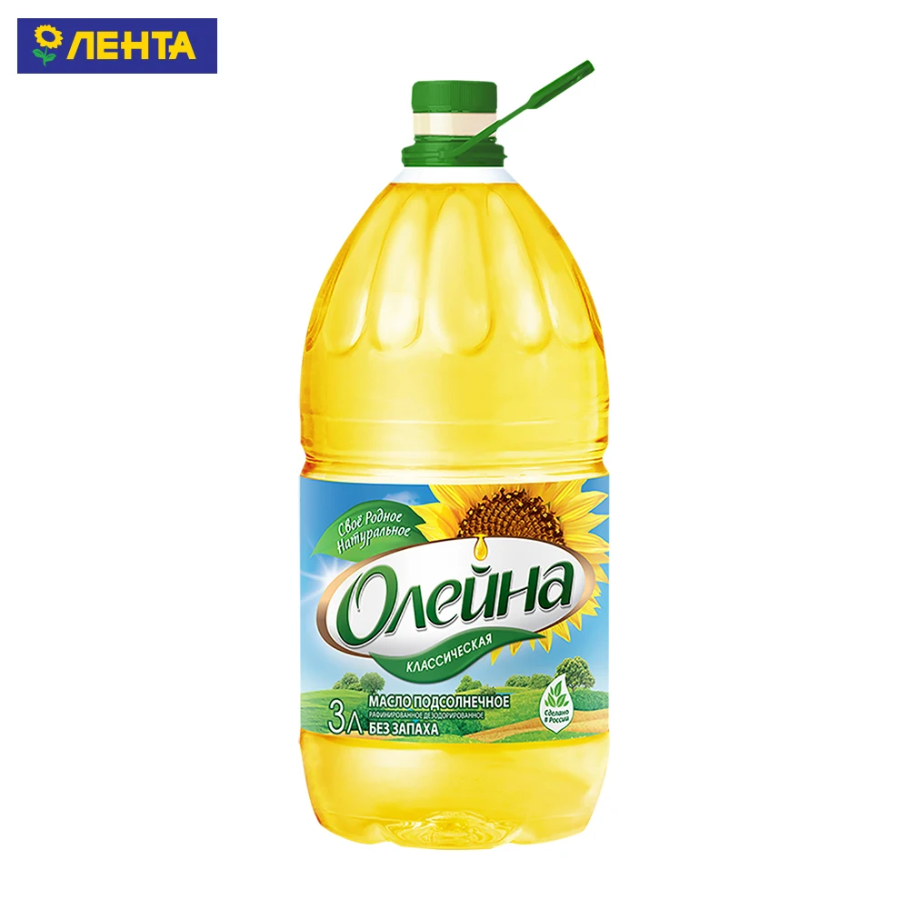 Oils/Plant oil Sunflower Oil 4607083550505 Олейна Sunflower oil OLEYNA Raf des 1 grade (Russia