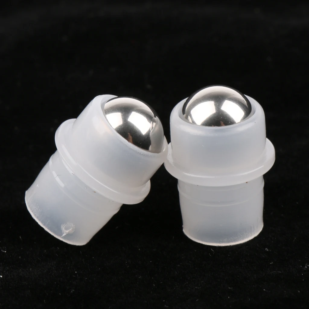 30pcs Stainless Steel Metal Roll Ball Tops For Roll-on Essential Oils Bottle