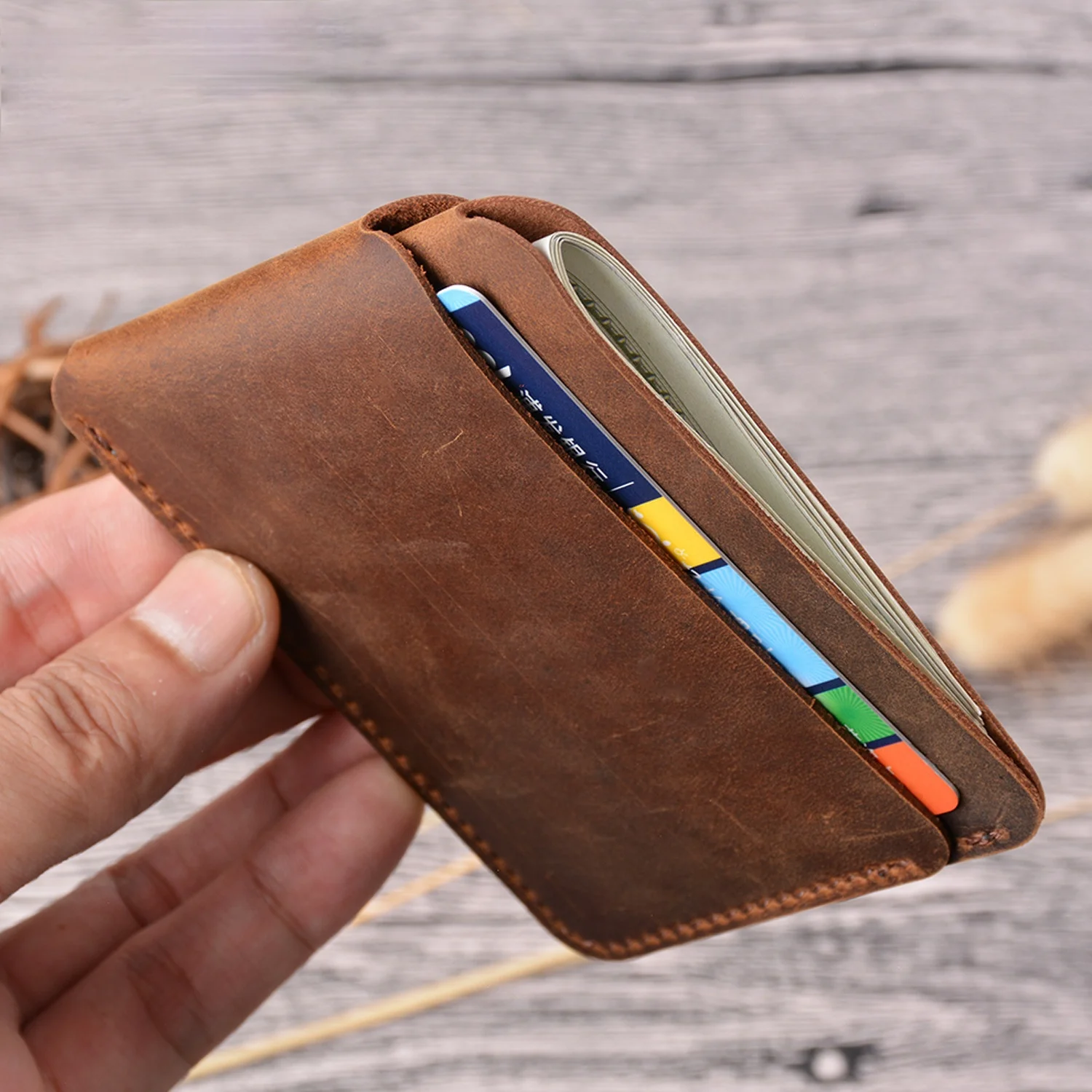 GENODERN Premium Leather Card Holder and Mini Wallet