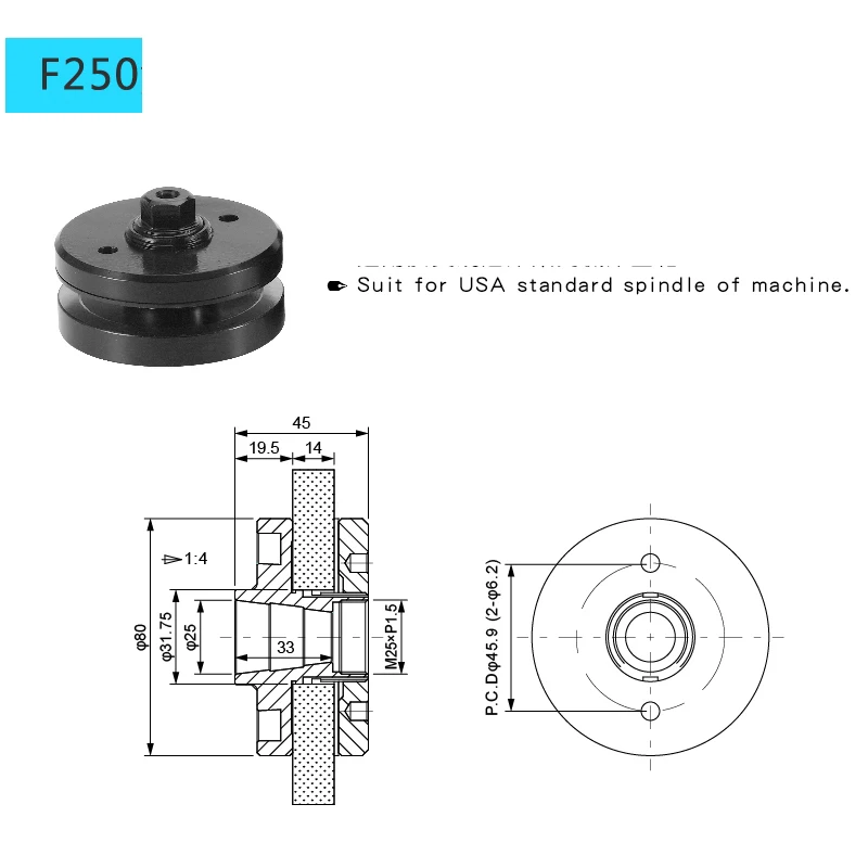 Grinding Machine Flange 614/618 Spindle Grinding Wheel Grinding Machine Flange 614/618 Spindle Grinding Wheel