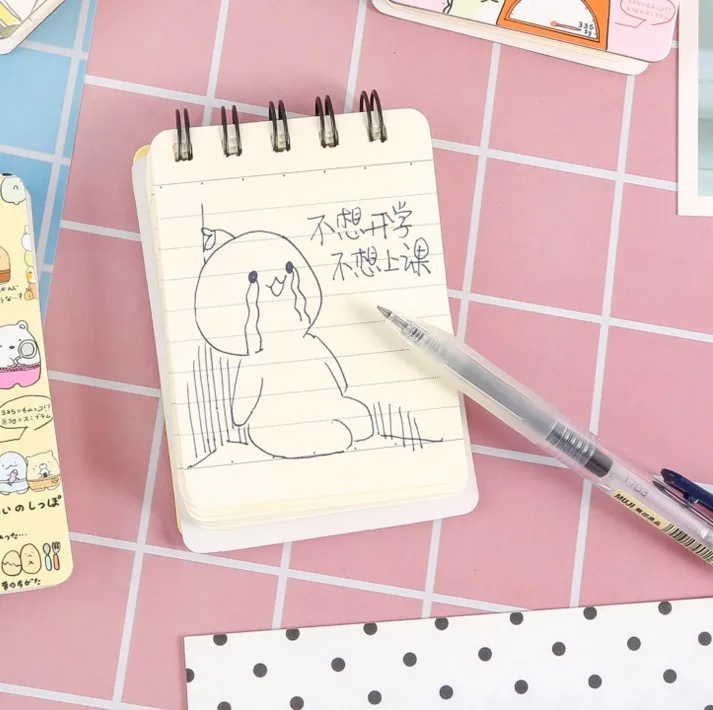 1 шт. Kawaii Sumikko Gurashi мультфильм DIY мини-Катушка блокнот дневник карманный блокнот студенческий детский подарок канцелярские принадлежности